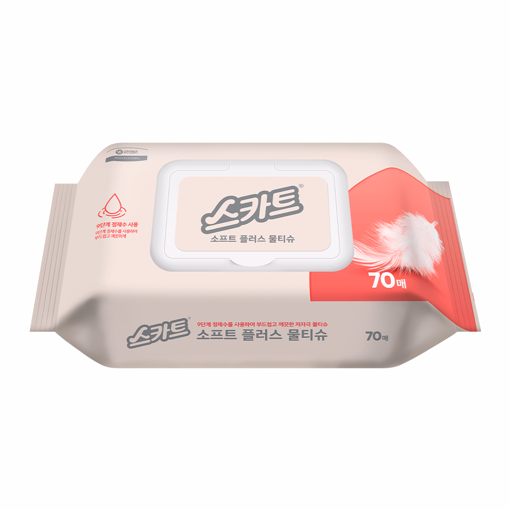 스카트 소프트플러스 물티슈 캡 70매*24 (오피스)